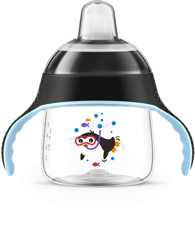 Чашка з носиком Philips Avent, непроливайка, чорний, 200 мл (SCF751/00)
