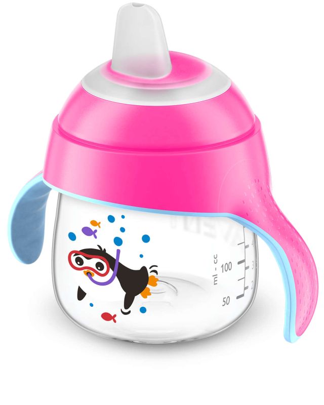 Чашка з носиком Philips Avent, непроливайка, рожева, 200 мл (SCF751/07)