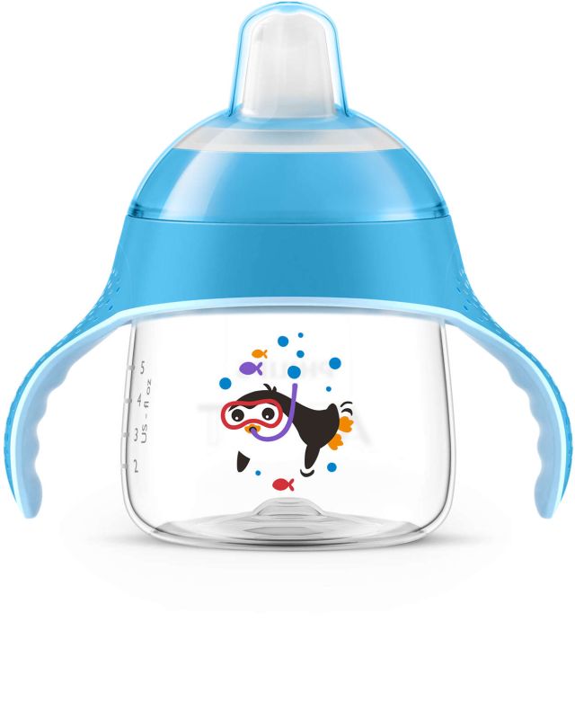 Чашка з носиком Philips Avent, непроливайка, блакитна, 200 мл (SCF751/05)
