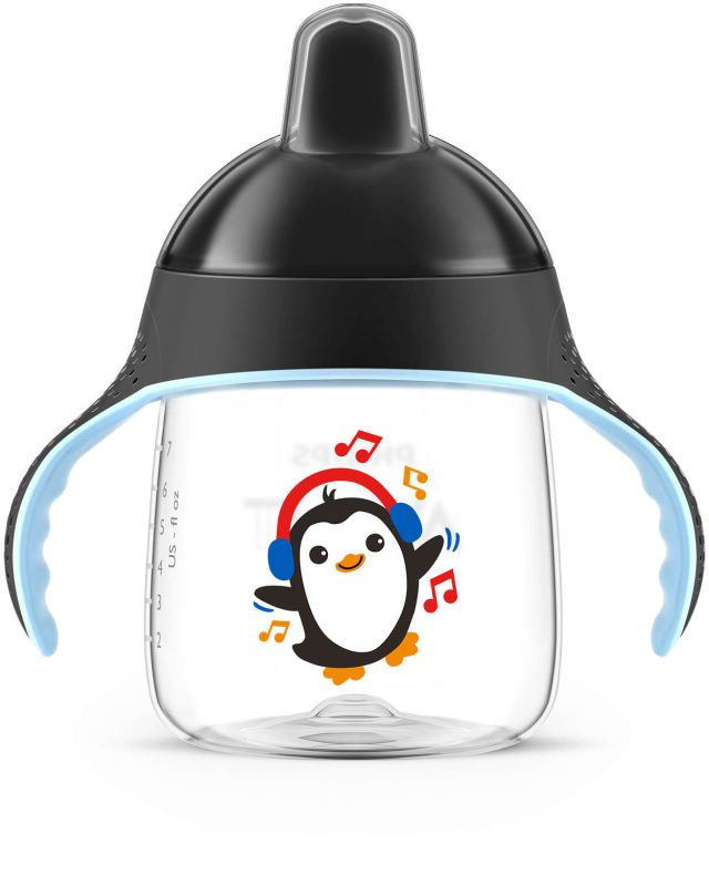 Чашка з твердим носиком Philips Avent, чорний, непроливайка, 260 мл (SCF753/00)