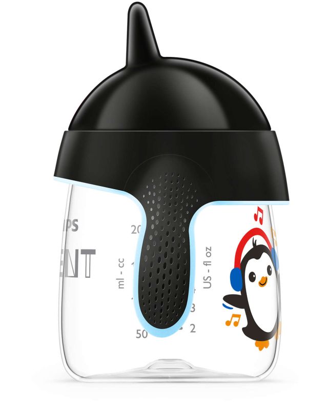Чашка з твердим носиком Philips Avent, чорний, непроливайка, 260 мл (SCF753/00)