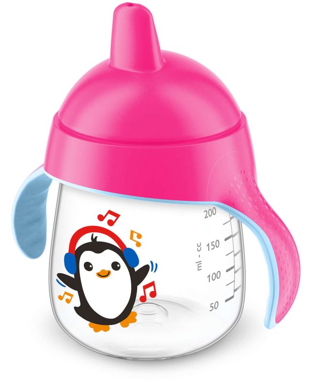 Чашка з твердим носиком Philips Avent, непроливайка, рожева, 200 мл (SCF753/07)