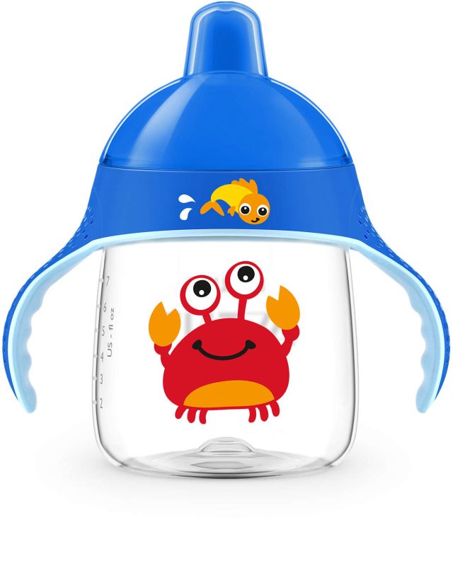 Чашка з твердим носиком Philips Avent, непроливайка, синя, 260 мл (SCF753/04)