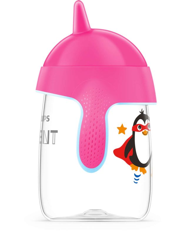 Чашка з носиком Philips Avent, непроливайка, рожева, 340 мл (SCF755/00)