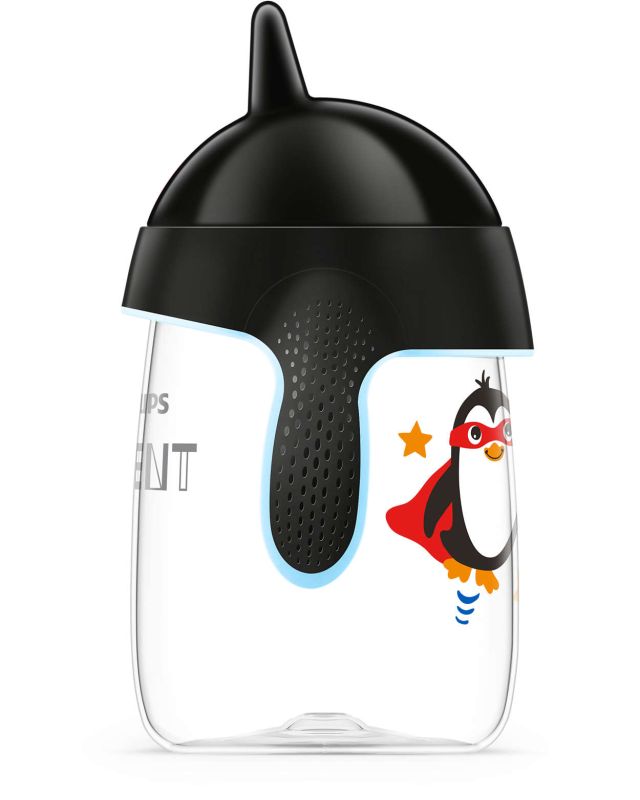 Чашка з носиком Philips Avent, непроливайка, чорний, 340 мл (SCF755/00)