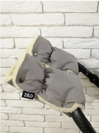 Перчатки-муфточки на коляску ZD NEY Сірі