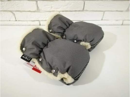 Перчатки-муфточки на коляску ZD NEY Темно - Сірі