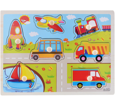 Дерев'яні пазли-вкладки, Транспорт,  А 7011