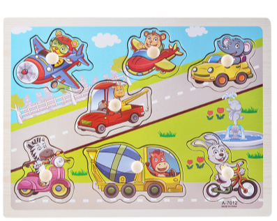Дерев'яні пазли-вкладки, Транспорт,  А 7012