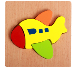 Об'ємні дерев'яні пазли-вкладки Літачок