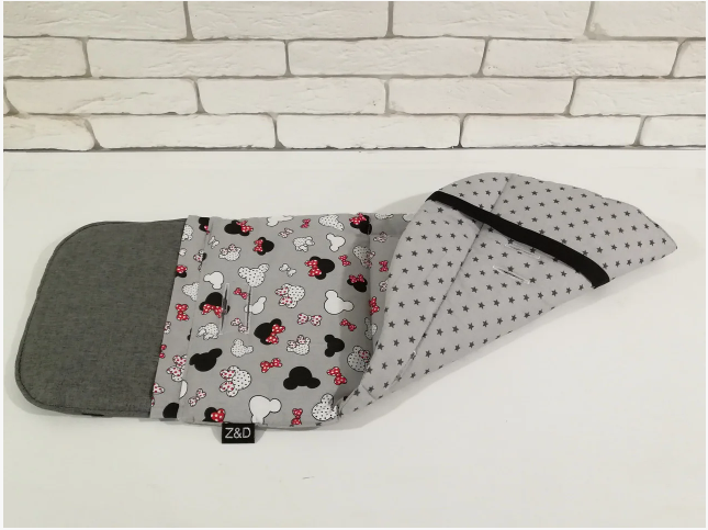Матрацик-вкладиш у коляску універсальний двосторонній Z&D New (red mickey)