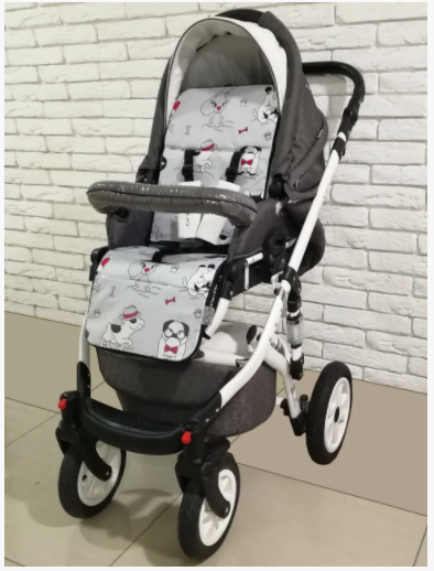 Матрац в коляску,ортопедичний Кокос Ok Style Собачки (Червоні)