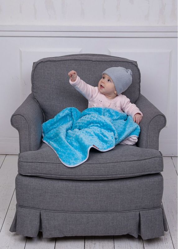 Плед від СОО, теплий, 75*100 см, бірюзовий